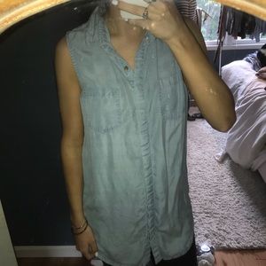Forever 21 Sleeveless Denim Chambray